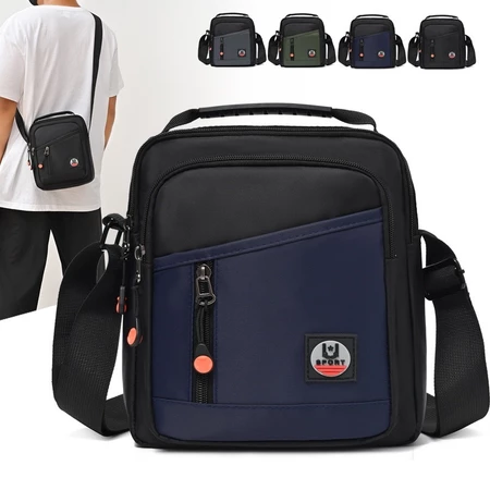 Shoulderbag Masculina Impermeável Antifurto Alça Transversal Esportiva Versátil Compacta Resistente