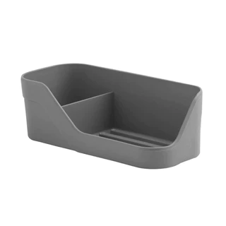 Organizador De Pia Suporte Porta Esponja Detergente 21cm Cinza Ou