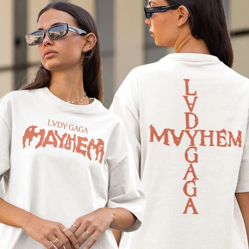Camiseta Lady Gaga Preta Mayhem Cruz Tour Copacabana | Shopee Brasil