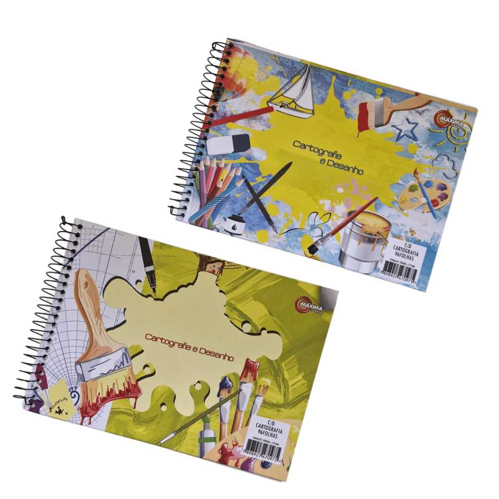 CADERNO DE CARTOGRAFIA 96 FOLHAS CAPA DURA, MAXIMA. | Shopee Brasil