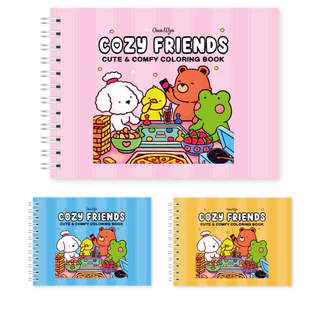 Livro de Colorir Cozy Friends 48 Folhas 180G Capa Dura Personalizado Coloring Book Bobbie Goods A5 B em Oferta na Shopee
