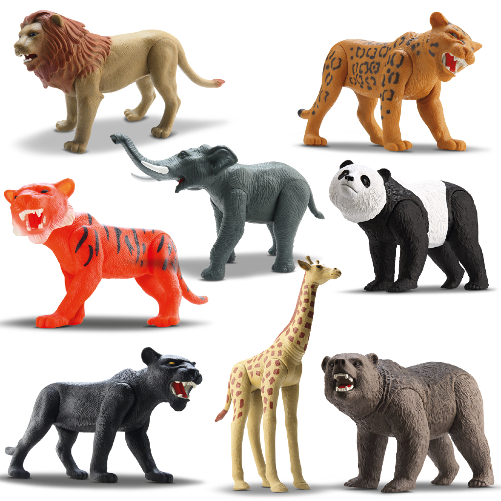 Animais Zoológico Brinquedo Grande Vinil Macio Para Bebes Forest Park ...