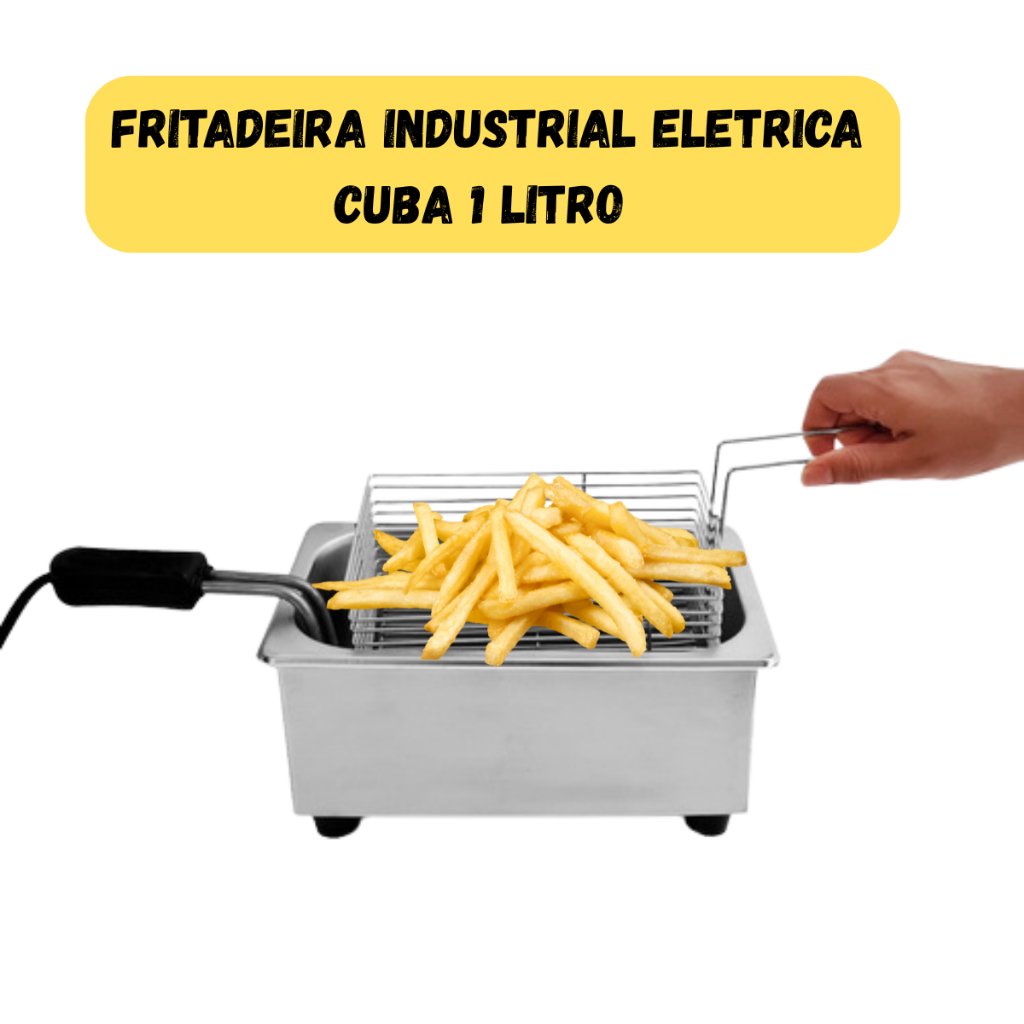 Fritadeira Elétrica Industrial Cuba 1 Litro A Óleo para Past