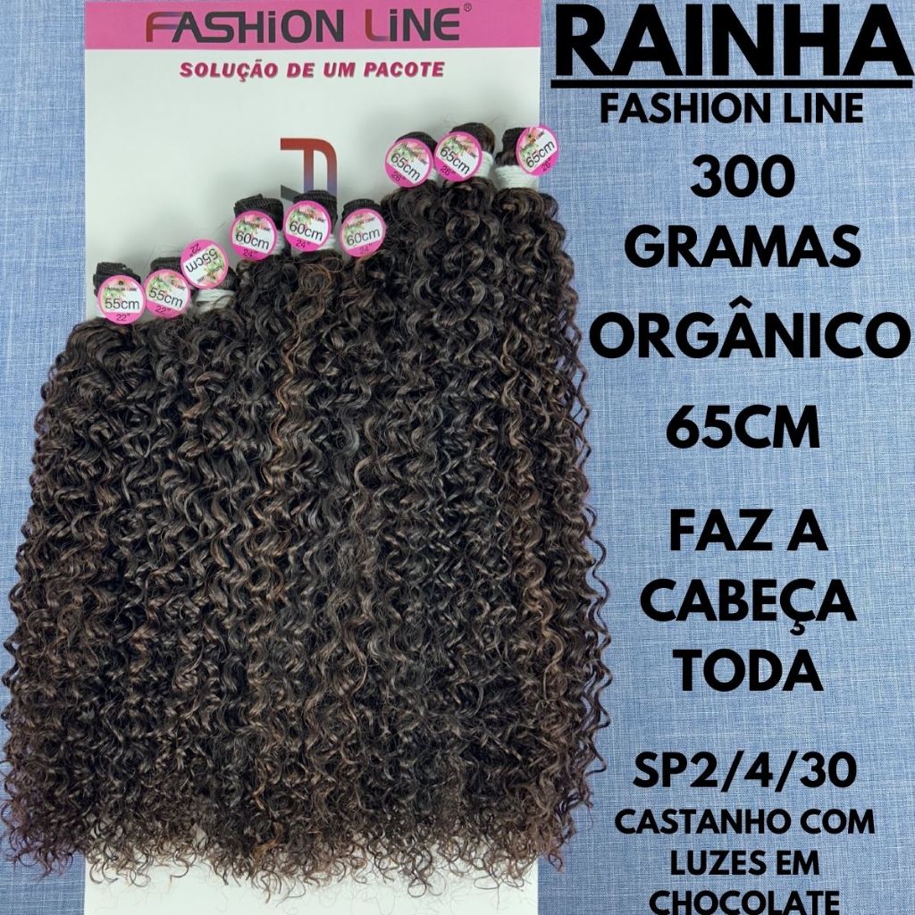 Cabelo Cacheado Cachos ORGÂNICO RAINHA 65cm FASHION LINE . | Shopee Brasil