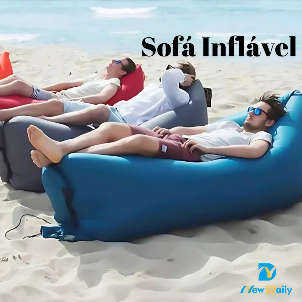 Sofá Dobrável Inflável Preguiçoso Camping Praia Saco De Dormir Cama ...
