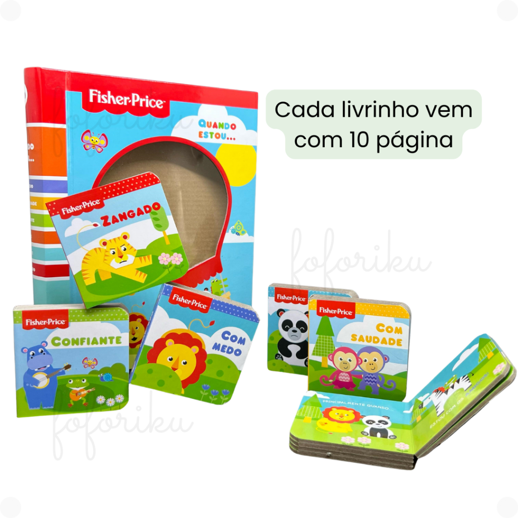 Livro Box - Com 6 livrinhos - Fisher-Price - Primeiros conceitos