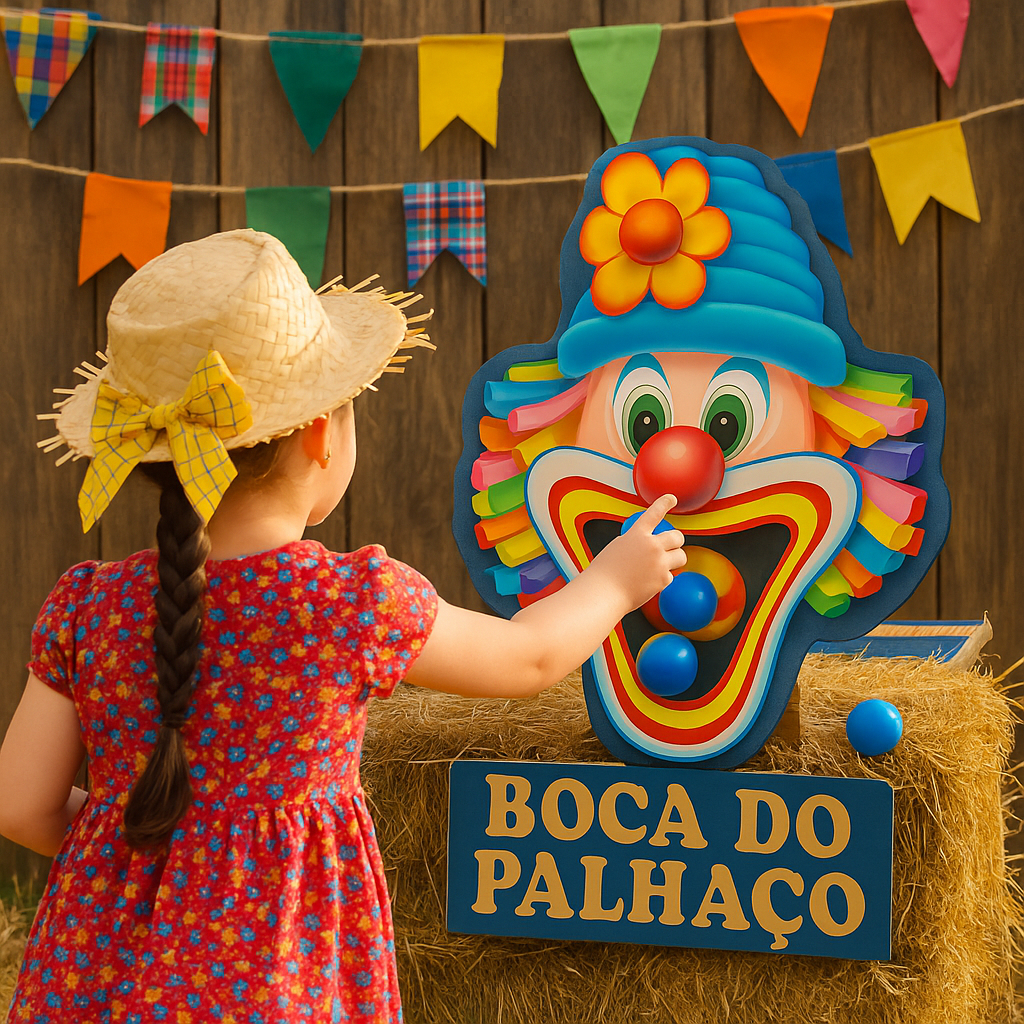 Boca do Palhaço Festa Junina Infantil e Adulto - Brincadeira Arremesso ...