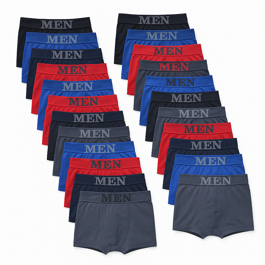 Kit 24 Cuecas Boxer Masculina de Microfibra | Shopee Brasil