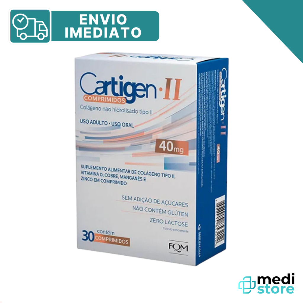 Cartigen II Colageno Suplemento Alimentar com 30 comprimidos - Envio ...