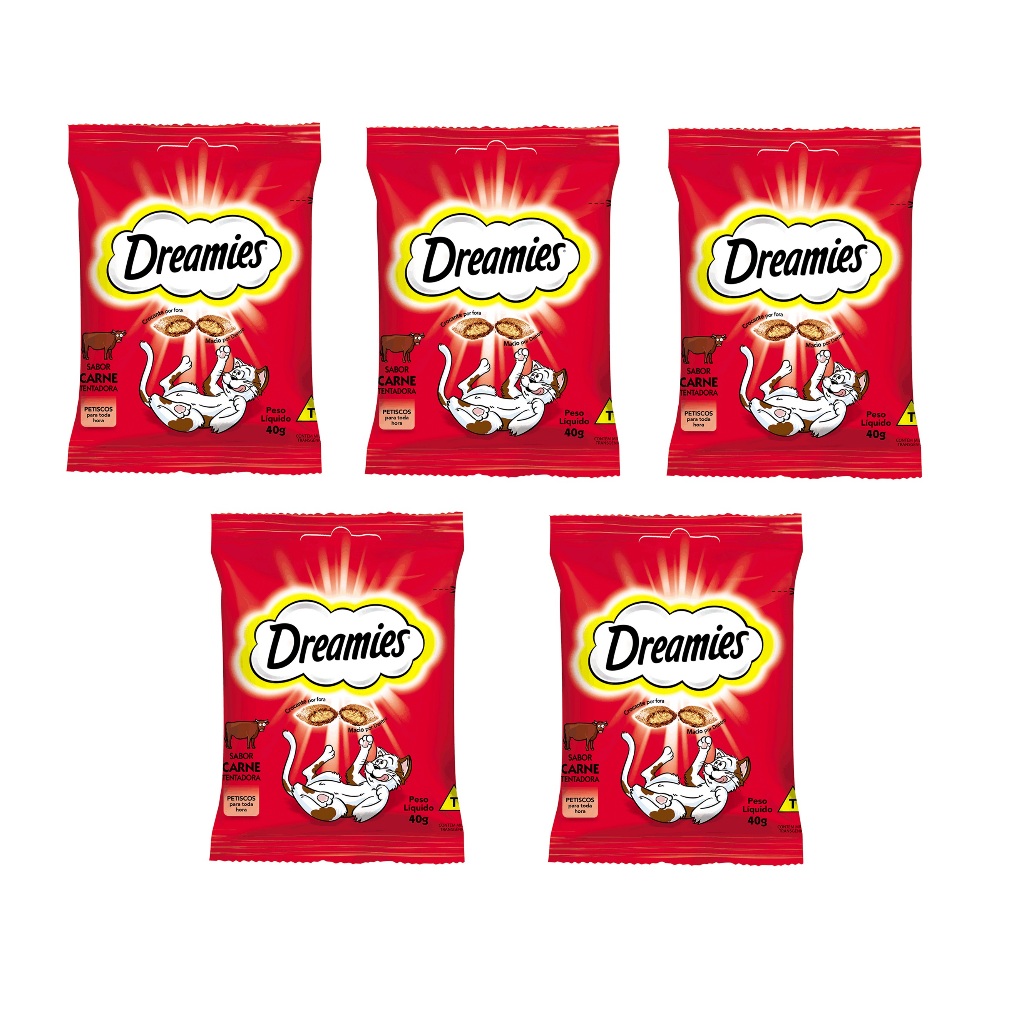 Petiscos Dreamies para Gatos 40g em Oferta na Shopee