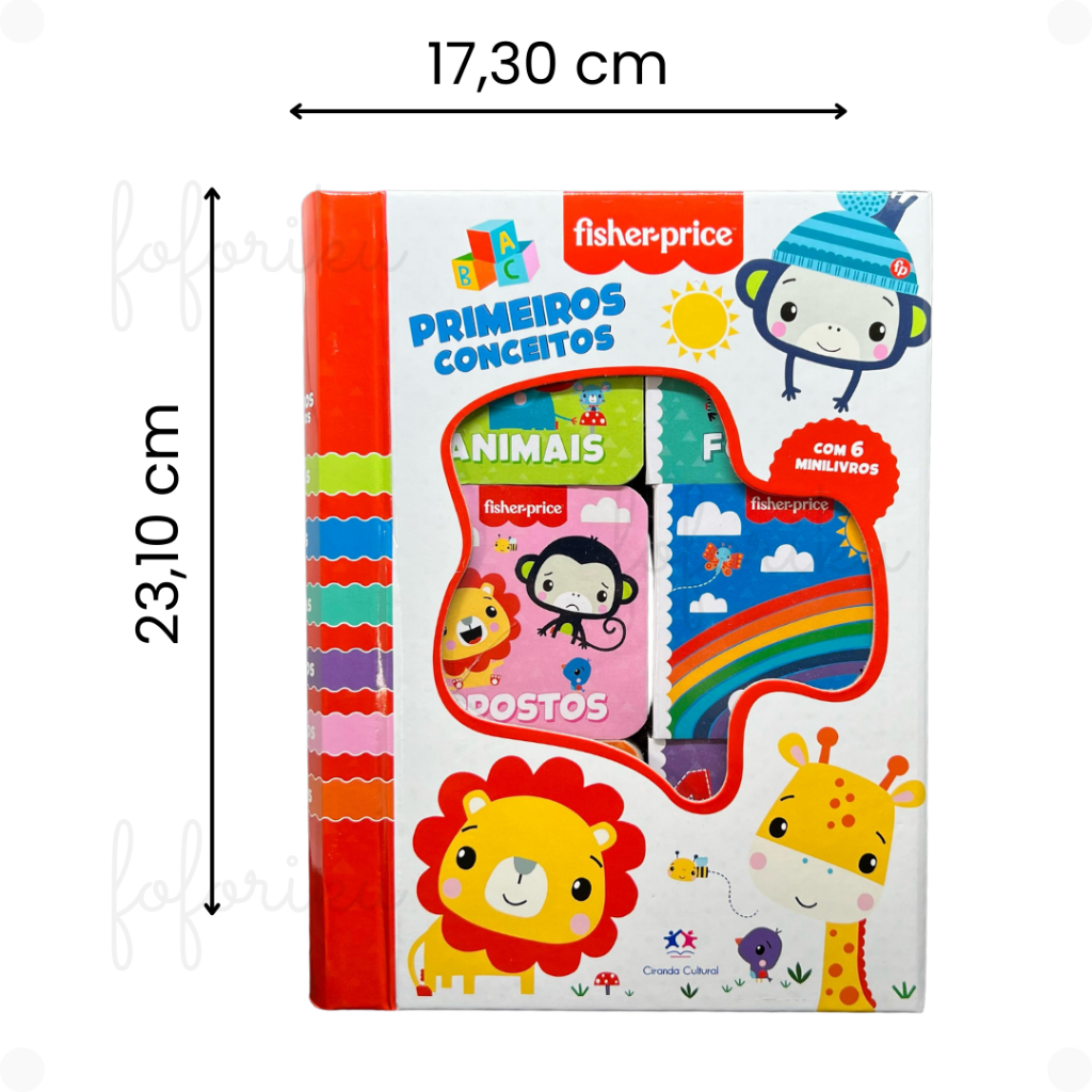 Livro Box - Com 6 livrinhos - Fisher-Price - Primeiros conceitos