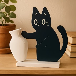 Enfeite de Mesa Gato Travesso – Decoração Fofa e Divertida para Sua Casa