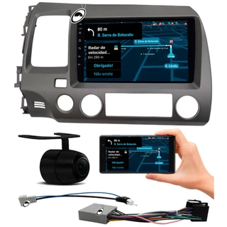 Multimídia 9 Polegadas Civic 2006 Até 2011 Android Auto Car Play + Câmera de Ré em Oferta na Shopee