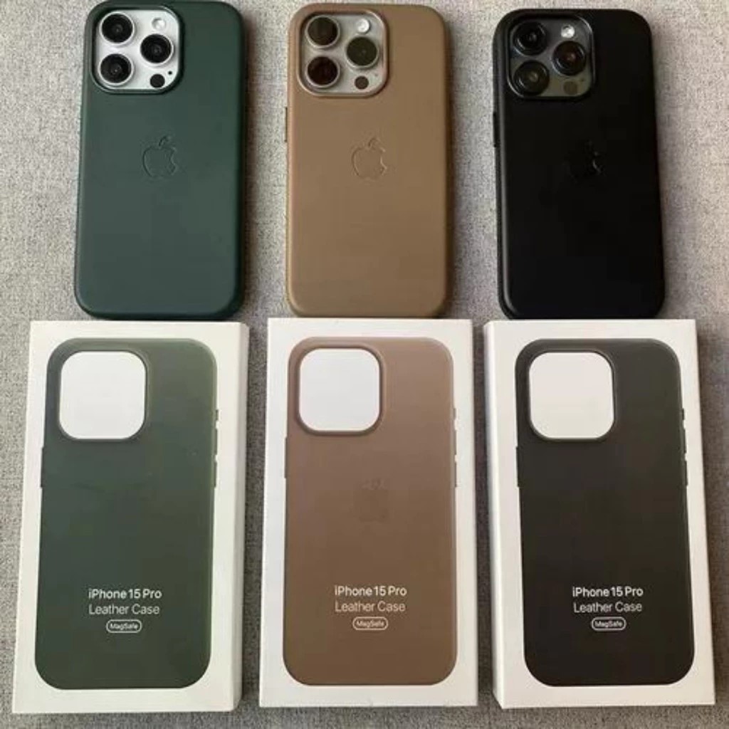 Nova Capa Magsafe De Couro Para IPhone 12 13 14 15 16 Plus Pro Max Com Adsorção Magnética