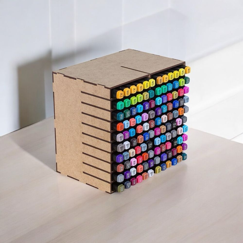 Organizador de Canetas Touch Suporte em MDF – Organize Até 126 Canetas ...