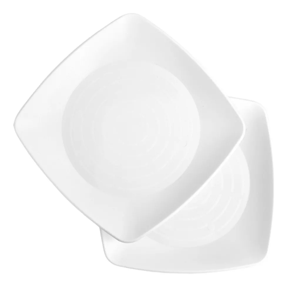 150 Prato Acrílico Refeição 22cm Descartável Festa Cristal Acrilico