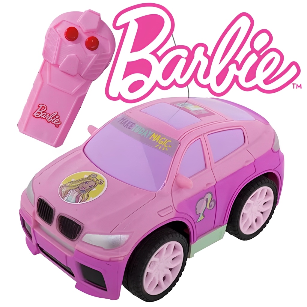Carrinho Barbie de controle remoto style machine rosa