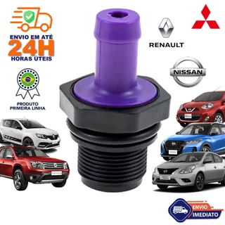 Válvula PCV AntiChama Nissan Kicks Versa March Frontier Sentra Renault Fluence Duster Logan Sandero