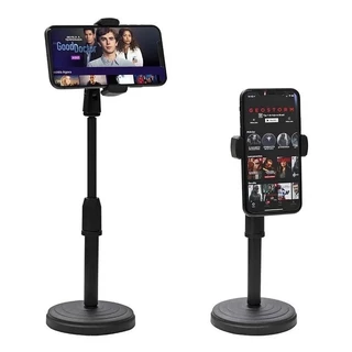 Suporte Mesa Celular Articulável 360 Tripé Mini Pedestal Ajustável Casa Escritório Universal