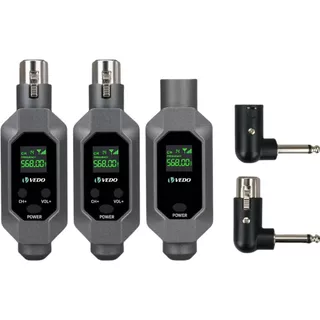 VEDO 2 em1 Conversor De Microfone Sem Fio Transmissor e Receptor de Microfone XLR Para Microfone Dinâmico Mixer De áudio em Oferta na Shopee