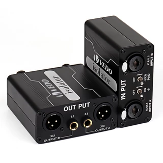VEDO Isolador De áudio Com Canal Duplo 6.5 XLR Eliminação De Ruído De Som Atual Adequado Para Mixers Veículos Microfones