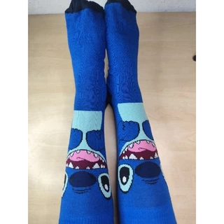 Stitch meia divertida azul Personagens Disney azul escuro