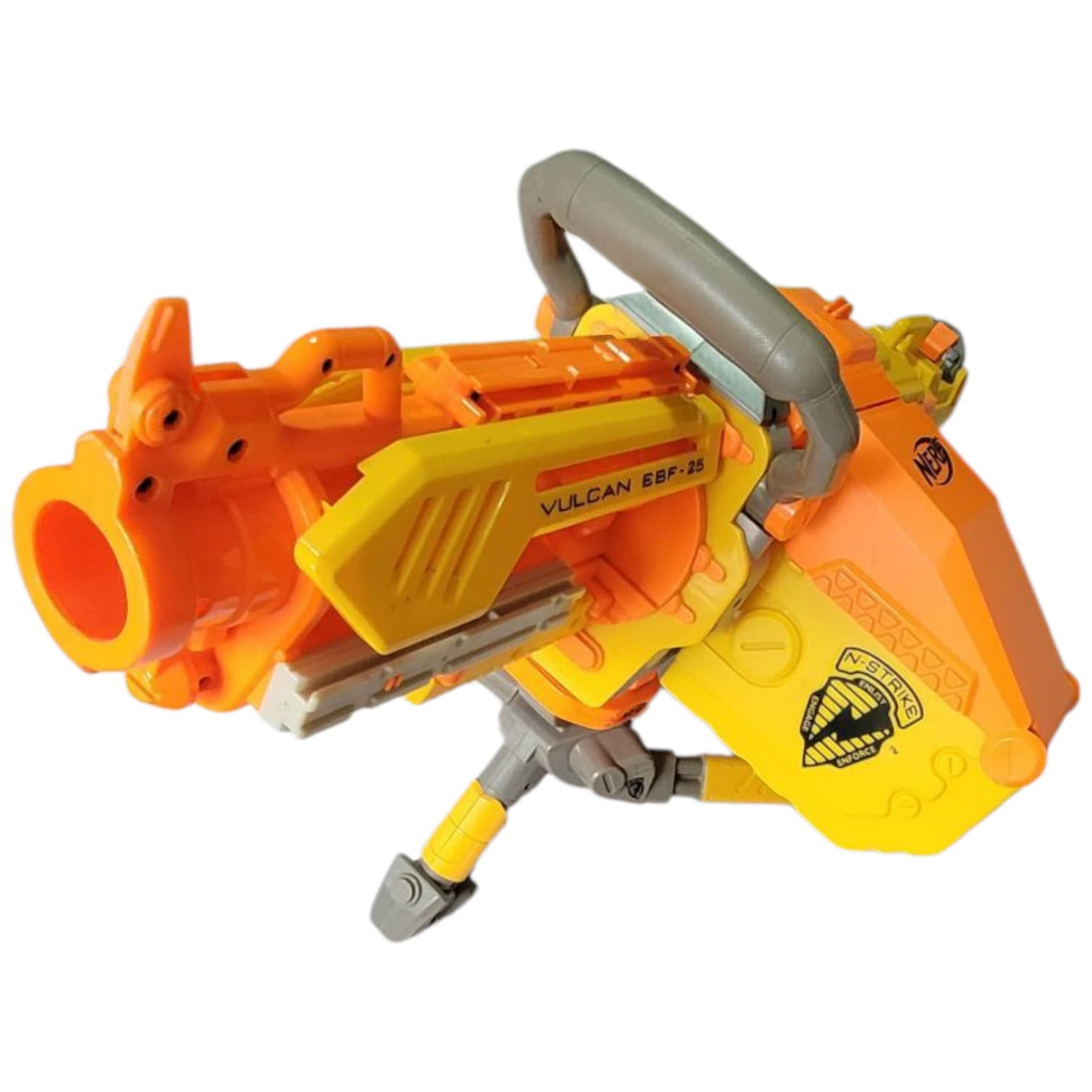 Nerf Vulkan Completa Tripé Cinta Ebf 25 Metralhadora (Usado