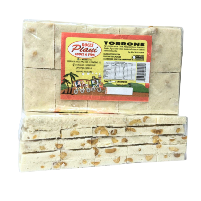 Doce Pacote Torrone 750g C/ 50 Unidades - Festa Junina | Shopee Brasil