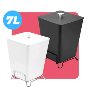 Lixeira Quadrada 7 Litros Com Suporte Aramado Interno Banheiro Lavabo Cozinha Arthi em Oferta na Shopee