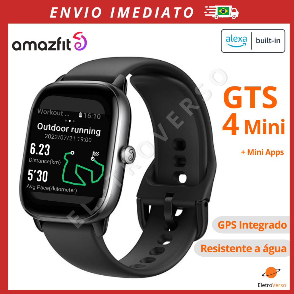 Smartwatch Amazfit GTS 4 Mini com GPS Integrado Alexa Tela Amoled ...