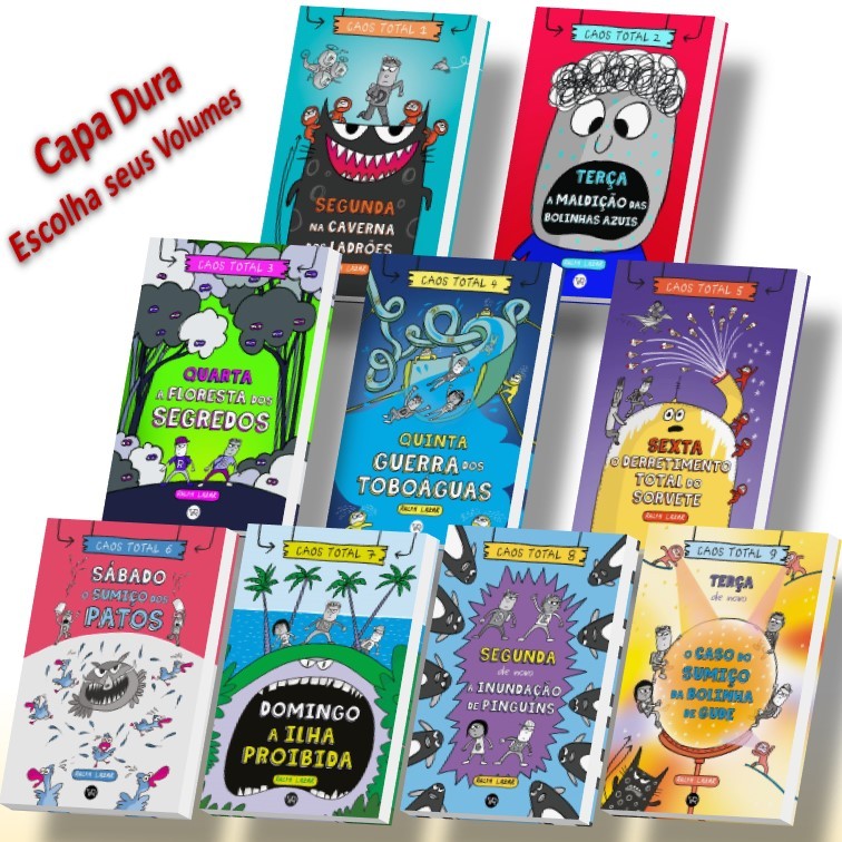 Livro Caos Total Capa Dura Volume 1 2 3 4 5 6 7 8 9 10 11 12 13 14