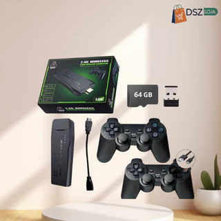 Console de Jogos Eletrônicos 4K com 10 mil Jogos Retro e 2 Controles Sem Fio