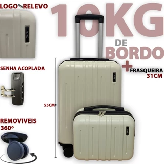 Kit Mala De Bordo 10Kg Com Frasqueira Conjunto Mala De 10 Kilos E Frasqueira Com Roda 360 Promoção