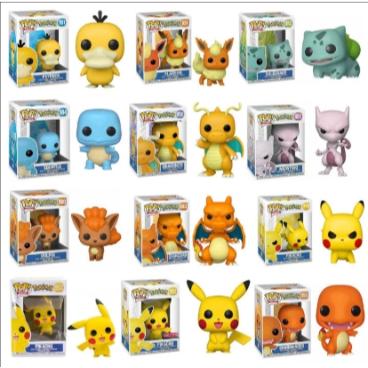 Funko Pop Pokémon – Pikachu, Eevee, Jolteon, Flareon, Mewtwo, Bulbasaur e Squirtle