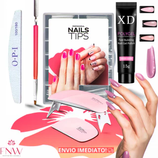 Kit Alongamento Poligel Polygel + Molde F1 + Lixa + Mini Cabine De Unha + Pincel 02 em 1 em Oferta na Shopee