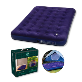 Colchão inflável Mor Colchão Inflável Mor Casal Casal cor azul hasta 160kg de 138cm x 191cm x 22cm