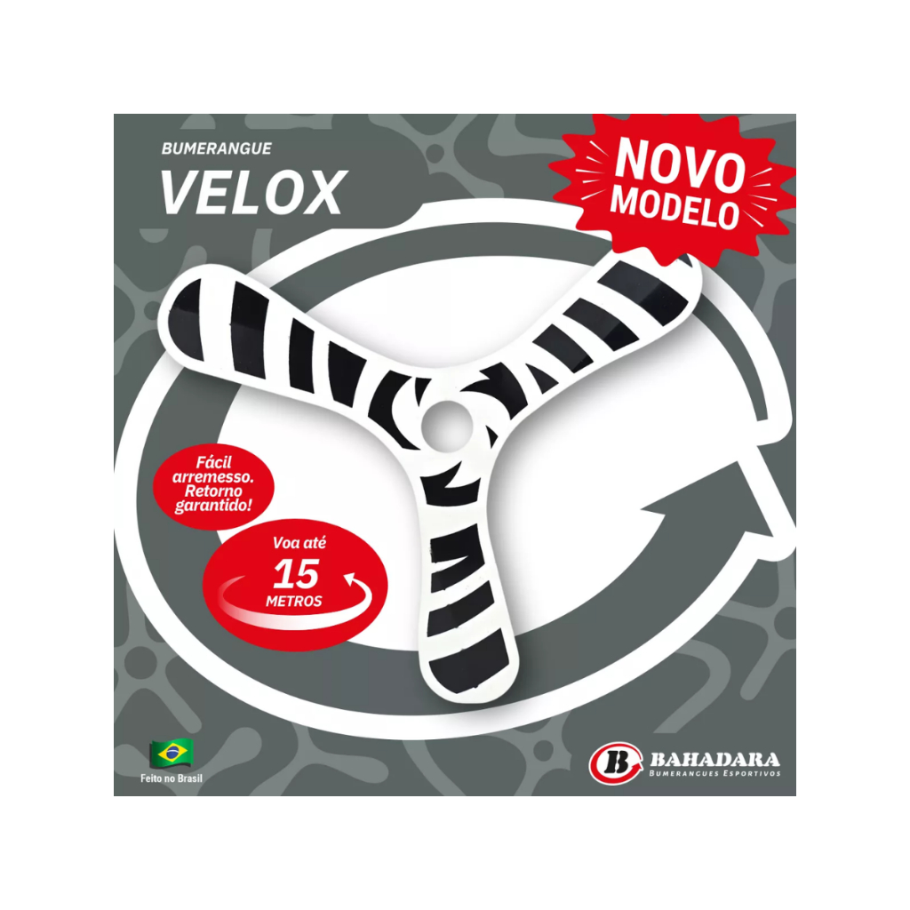 Bumerangue Profissional VELOX branco- Boomerang Original Bahadara ...