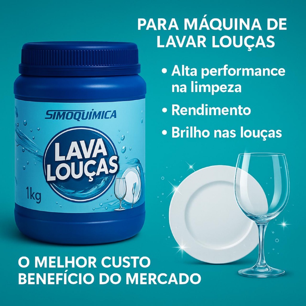 Kit Detergente Em Pó Para Máquina Lava Louça 2 Sabão Lavar Louças ...