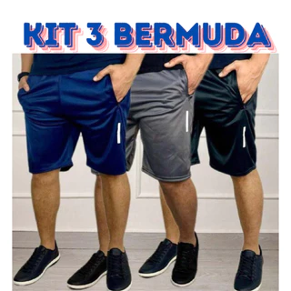 Kit com 3 Bermuda Masculina Estilo Casual e Leve para o Verão 2025