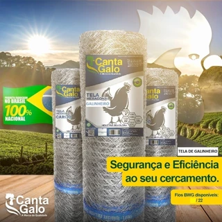 Tela de Galinheiro Arame Fio 22 1,80 de Altura com 5 a 10 Metros de Comprimento