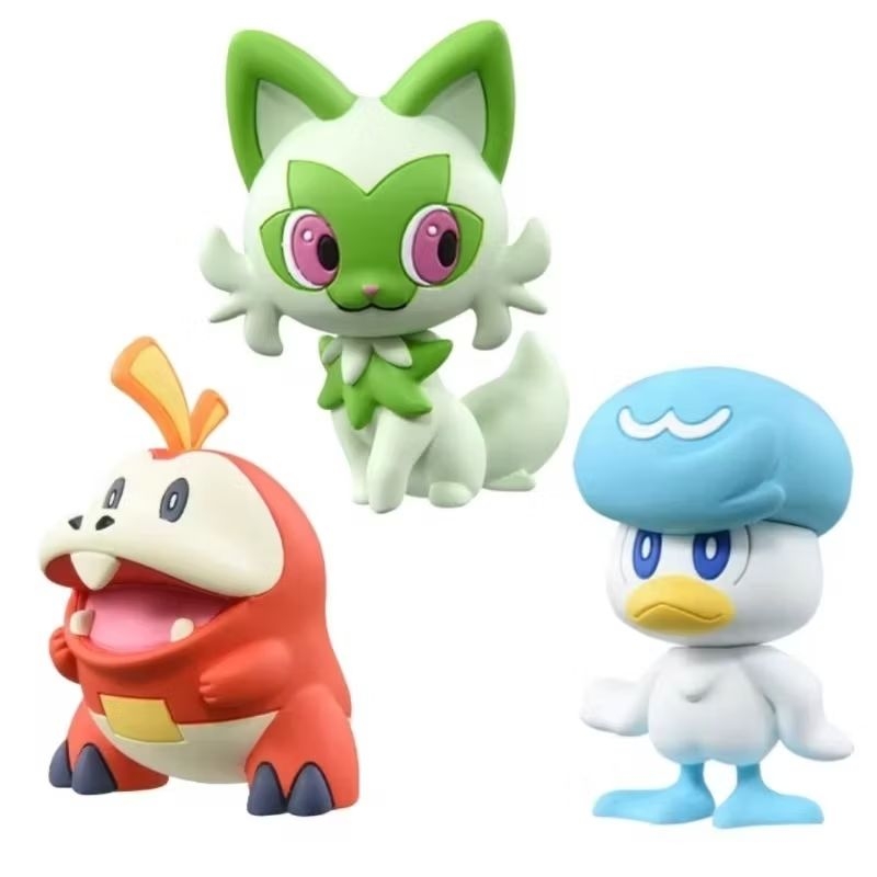 Pokemon Takara Tommy (Sprigatito, Fuecoco e Quaxly) Toy Figure