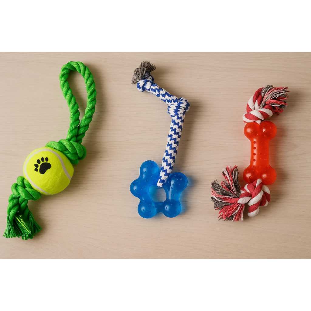 Kit 3 Brinquedo Mordedores Para Pet Cachorro Ant Estress Para Pet Porte Pequeno e Médio | Shopee Brasil