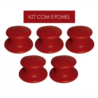 KITS COM ATÉ 10 POMEL VERMELHO E PRETO DE PLASTICO PARA TAMPA DE PANELAS E FRIGIDEIRAS