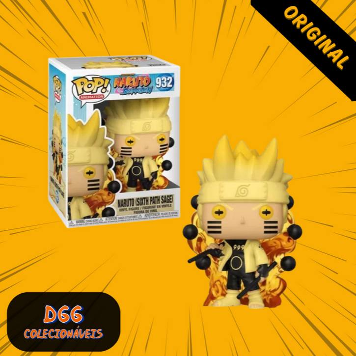 Funko Pop Naruto Six Paths Sage 932 Novo E Original Shopee Brasil 