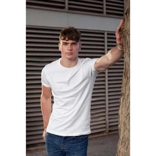 Camiseta masculina malha 100% algodão decote redondo