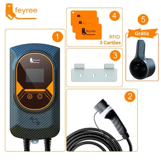 Carregador Para Carro Elétrico 7,6KW 32A Type 2 Carregador EV Com App E Rfid Para Carros Elétricos e Híbridos Conexão em Oferta na Shopee