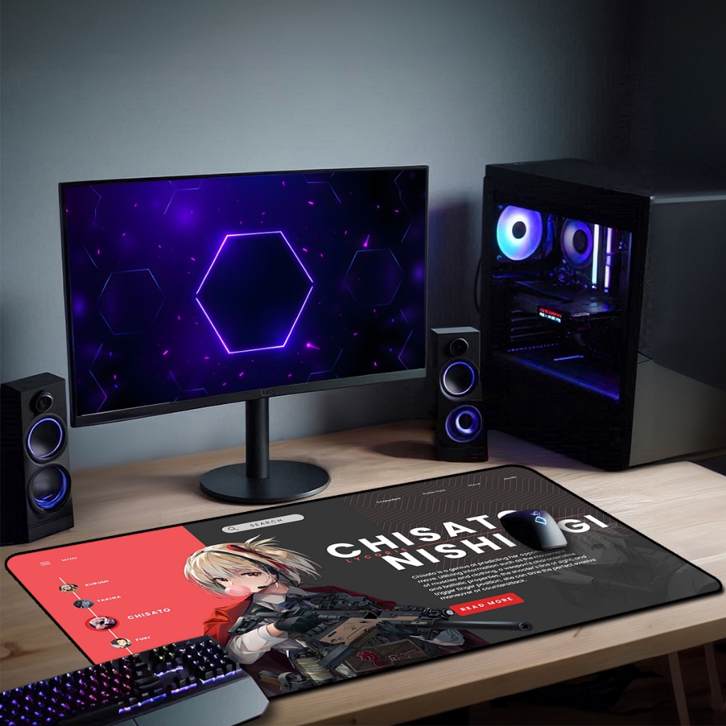 Mouse Pad Lycor Recoi Gamer Antiderrapante Grande 70x35 80x35 90x40 ...