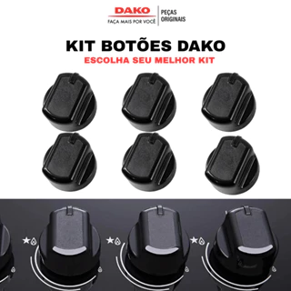 kit com 1 a 6 botões manípulos reposição para fogão Dako supreme titanium  glass supreme timer digital original em Oferta na Shopee