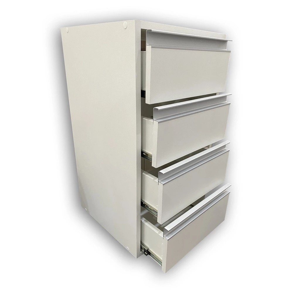 Gaveteiro 4 Gavetas 100% Mdf branco Corrediças Telescópicas