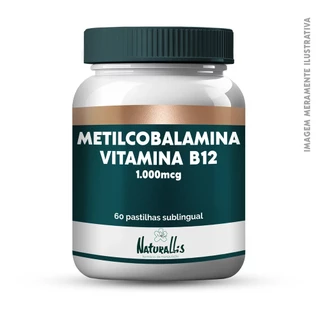 Metilcobalamina 1000mcg Vitamina B12 Pastilhas Sublinguais (Vegano) - 60 unidades em Oferta na Shopee